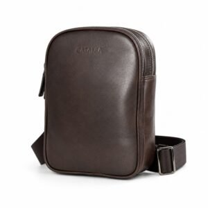 Premium Leather Crossbody & Messenger Bag (Brown)