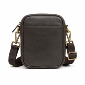 Premium Leather Crossbody & Messenger Bag (Black & Brown)