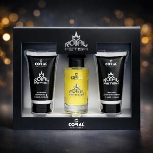 Coral Royal Fetish Pour Homme Gift Set for Men – 50ml EDT Perfume + 50ml After Shave + 50ml Shower Gel