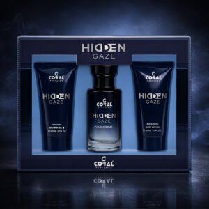 Coral Hidden Gaze Pour Homme Gift Set for Men – 50ml EDT Perfume + 50ml After Shave + 50ml Shower Gel
