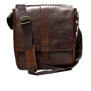 Premium Leather Crossbody & Messenger Bag  (Green & Tan)