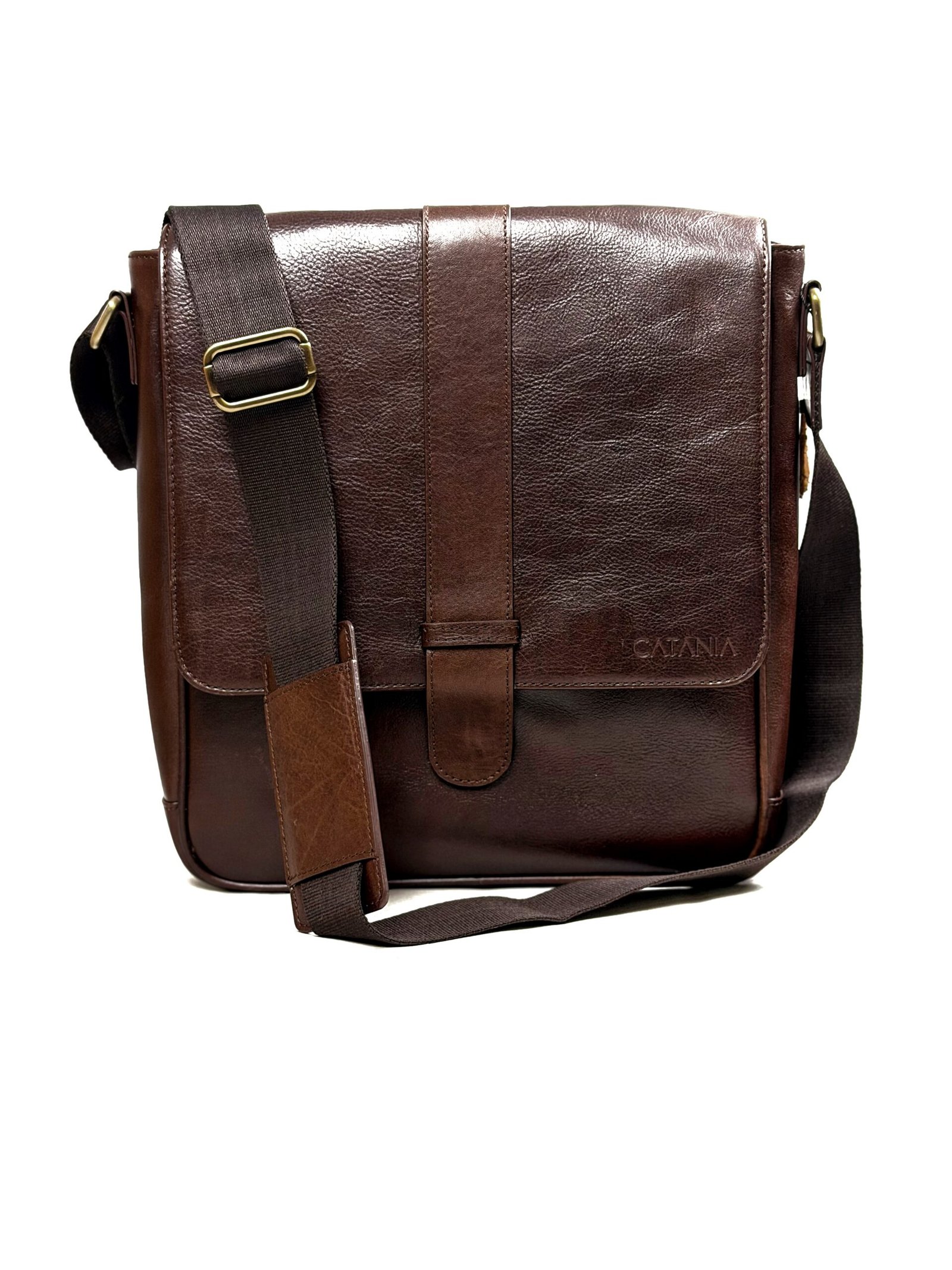 Premium Leather Crossbody & Messenger Bag  (Green & Tan)