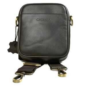 Premium Leather Crossbody & Messenger Bag (Black & Brown)