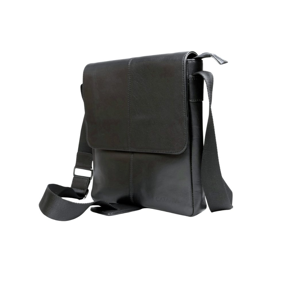 Premium Leather Crossbody & Messenger Bag (Black, Brown & Tan)