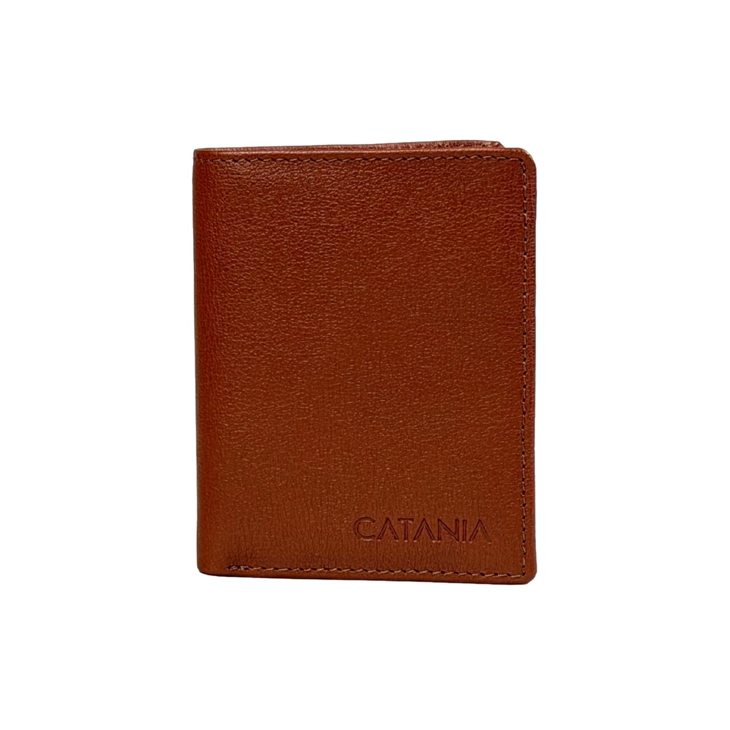 Premium Leather Bifold Wallet for Men with RFID Protection – Dark Tan Cow Leather