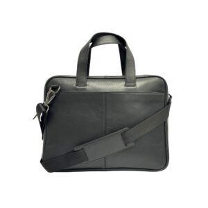 Premium Leather Laptop Bag 15 Inch (Black & Brown)
