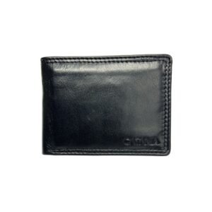 Premium Leather Bifold Wallet with RFID Protection – Slim Wallet with Cash Compartments (Black & Brown)