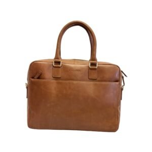 Compact Leather Laptop Bag 15 Inch (Brown & Black)