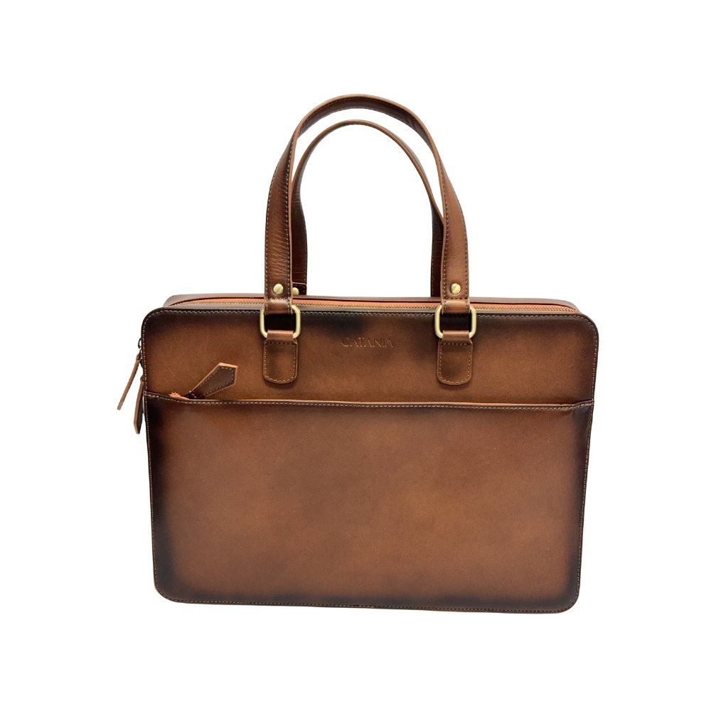 Brown Leather Laptop Bag 15 Inch