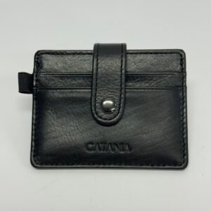 Premium Leather Slim Card Holder with 4 Card Slots – Minimal Wallet (Black & Brown)