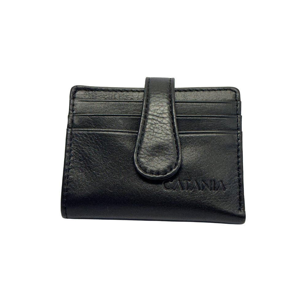 Premium Leather Card Holder with 12 Card Slots & Cash Compartment – Slim Wallet (Black & Brown)