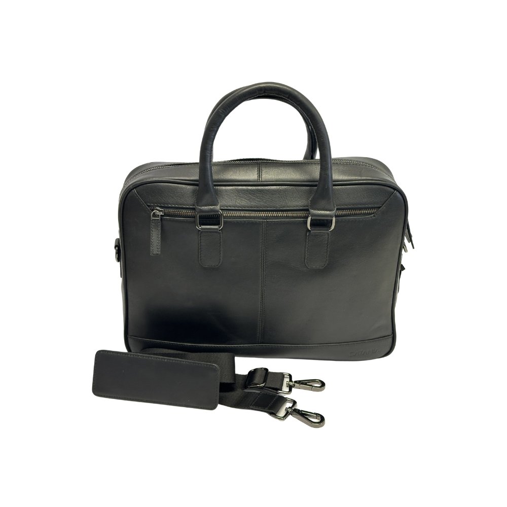 Nappa Leather Laptop Bag 15 Inch (Brown & Black)