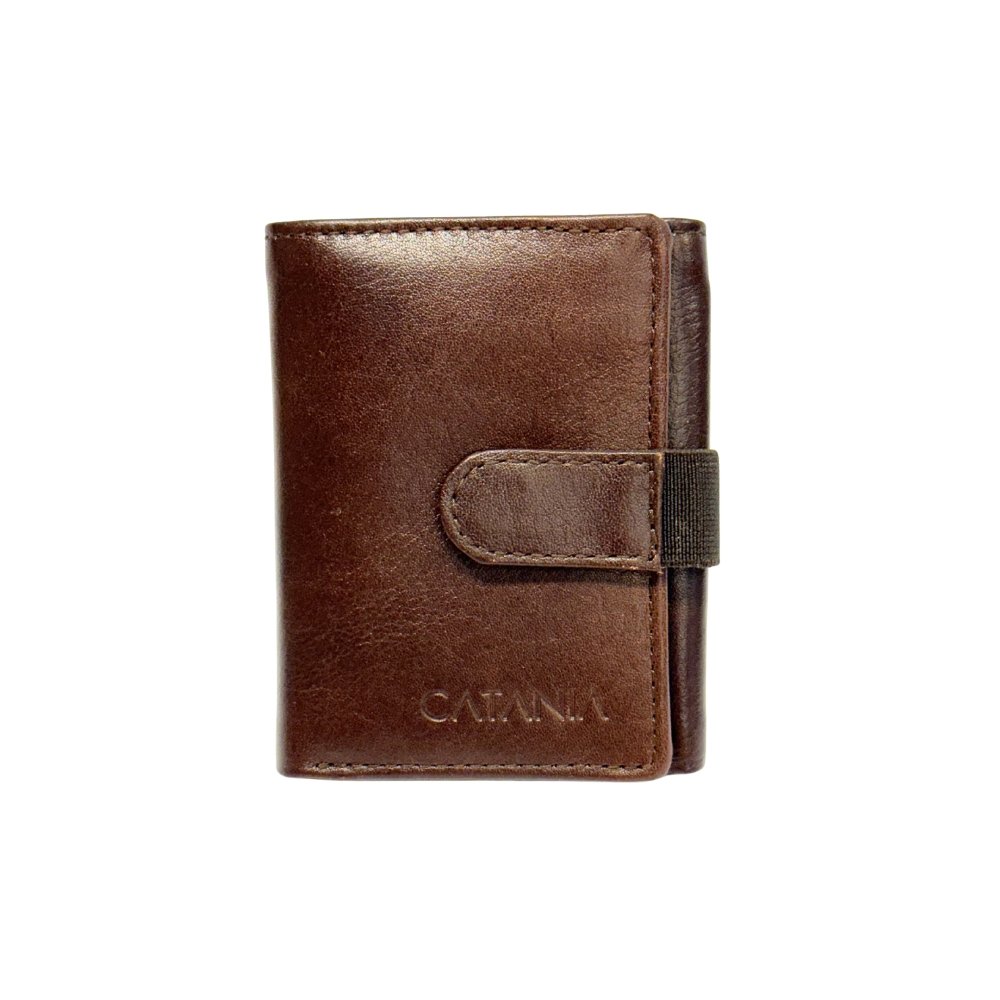 Premium Leather Trifold Wallet with RFID Protection – Compact Wallet (Black & Brown)